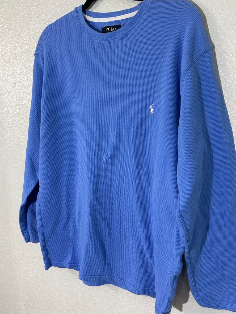 Men’s Polo by Ralph Lauren Blue Thermal Shirt Sz XL - Picture 3 of 6